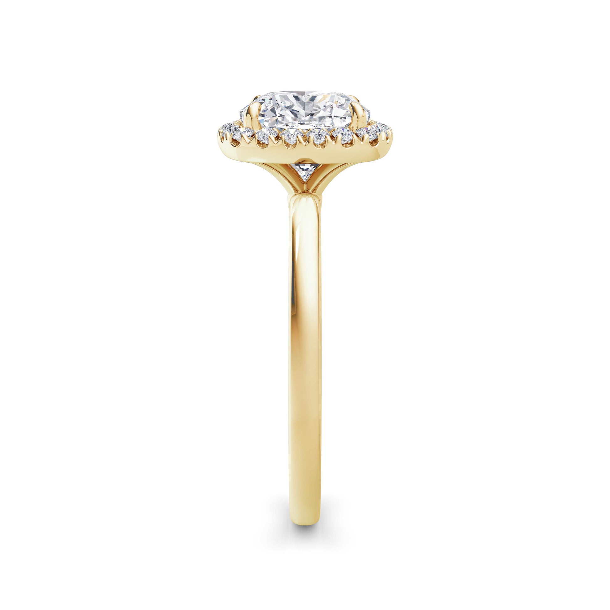 Millie 18k Yellow Gold Cushion Halo
