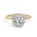 Millie 18k Yellow Gold Cushion Halo