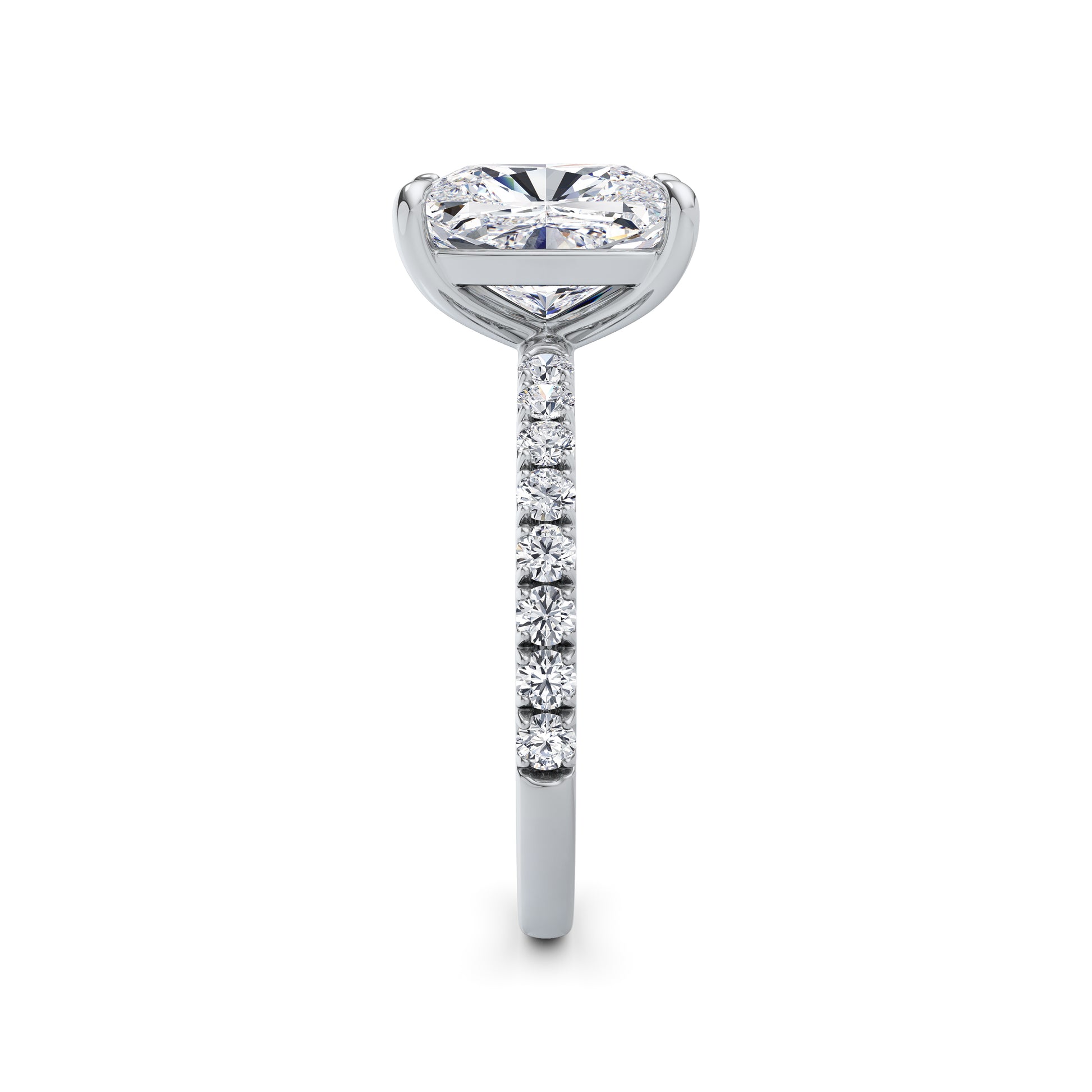 Millie Platinum Elongated Cushion Diamond Band