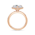 Millie 18k Rose Gold Heart Halo