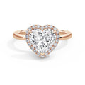 Millie 18k Rose Gold Heart Halo
