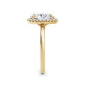 Millie 18k Yellow Gold Oval Halo