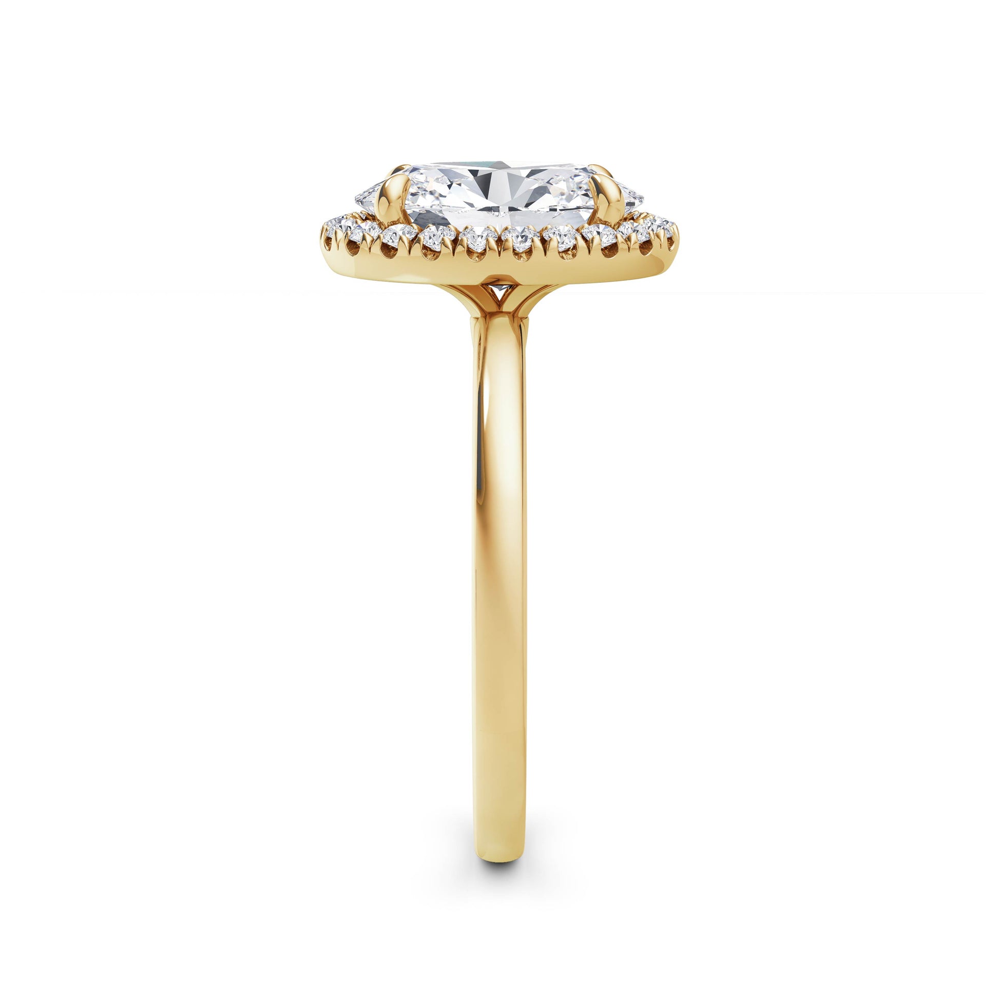 Millie 18k Yellow Gold Oval Halo