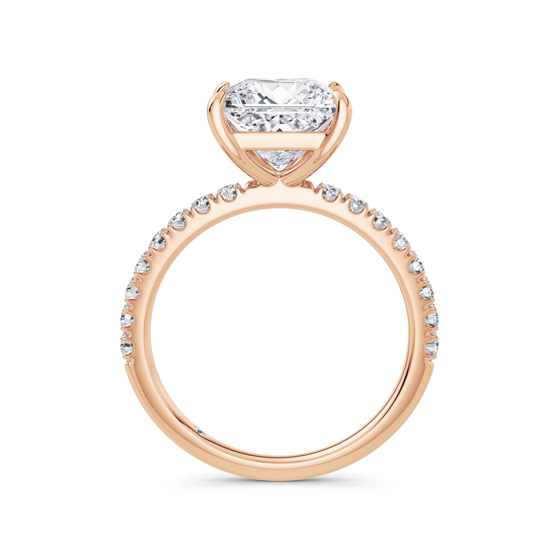Millie 18k Rose Gold Princess Diamond Band