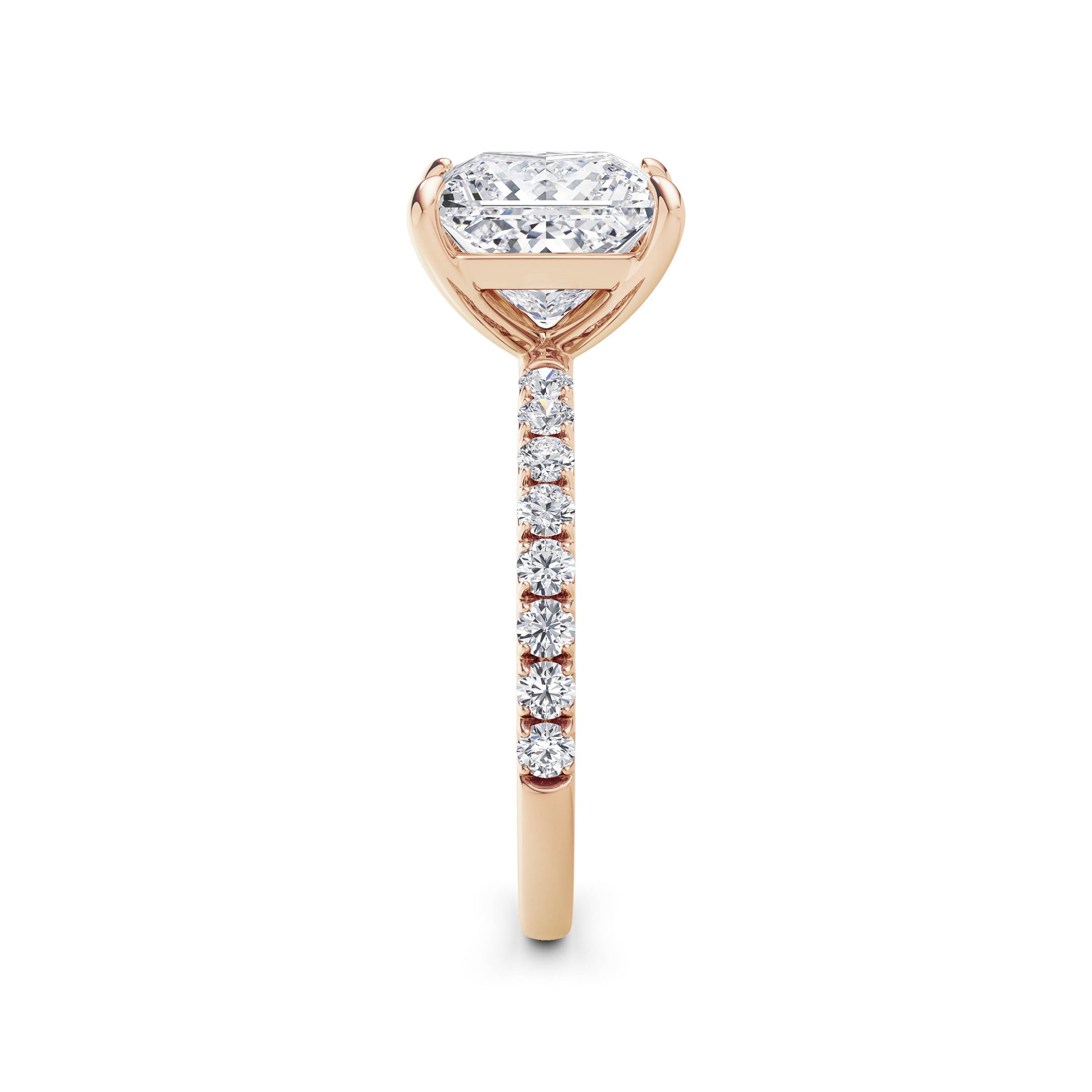 Millie 18k Rose Gold Princess Diamond Band