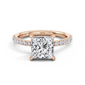 Millie 18k Rose Gold Princess Diamond Band