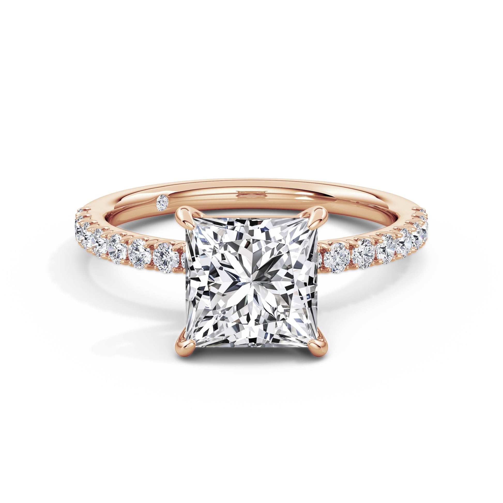 Millie 18k Rose Gold Princess Diamond Band