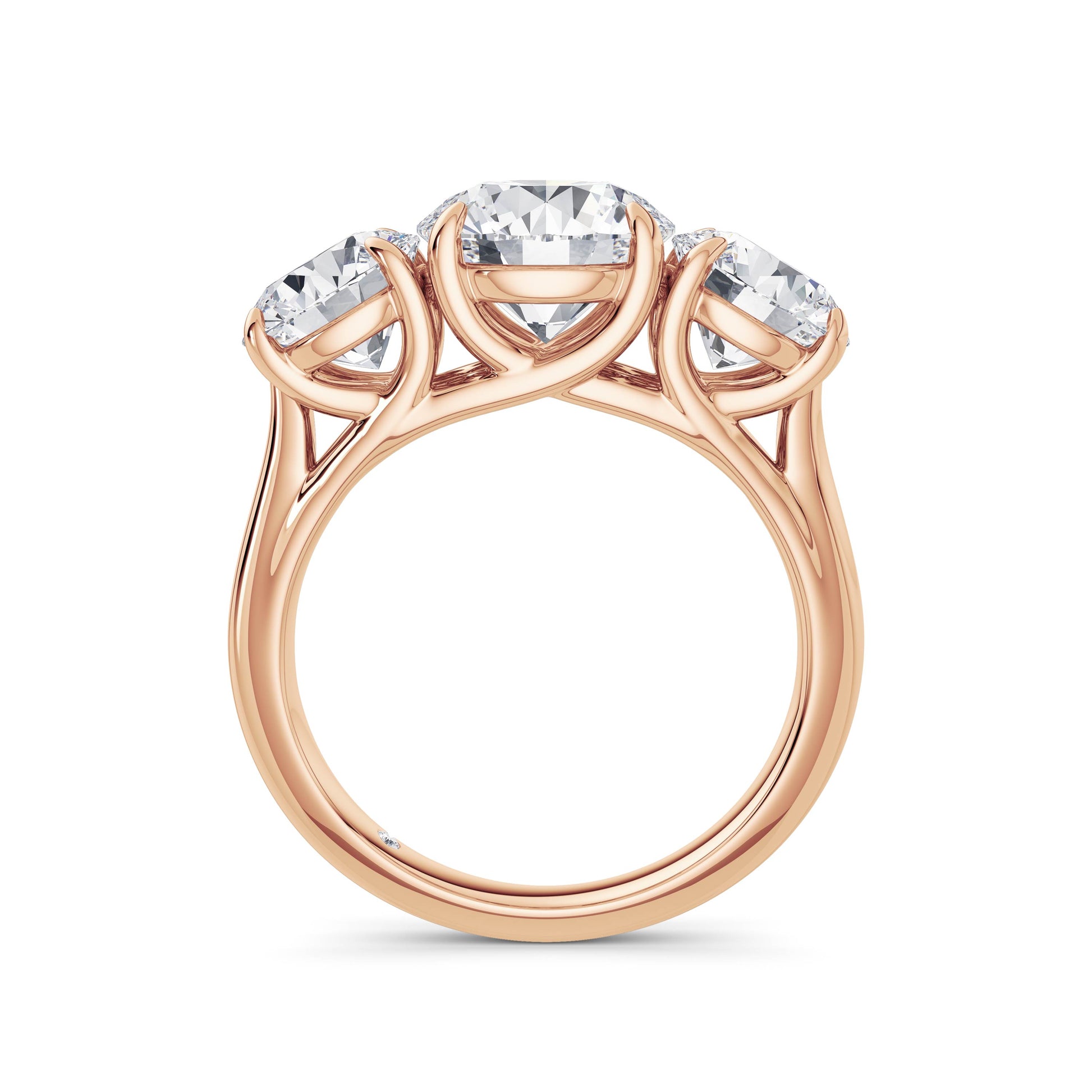 Millie 18k Rose Gold Round Trilogy