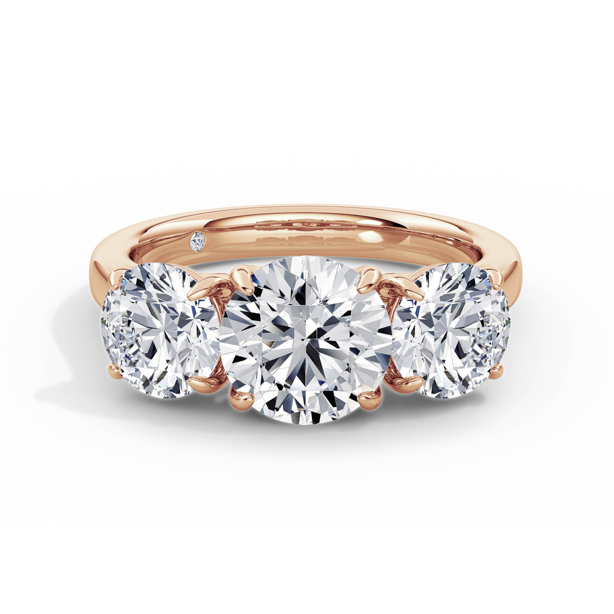 Millie 18k Rose Gold Round Trilogy