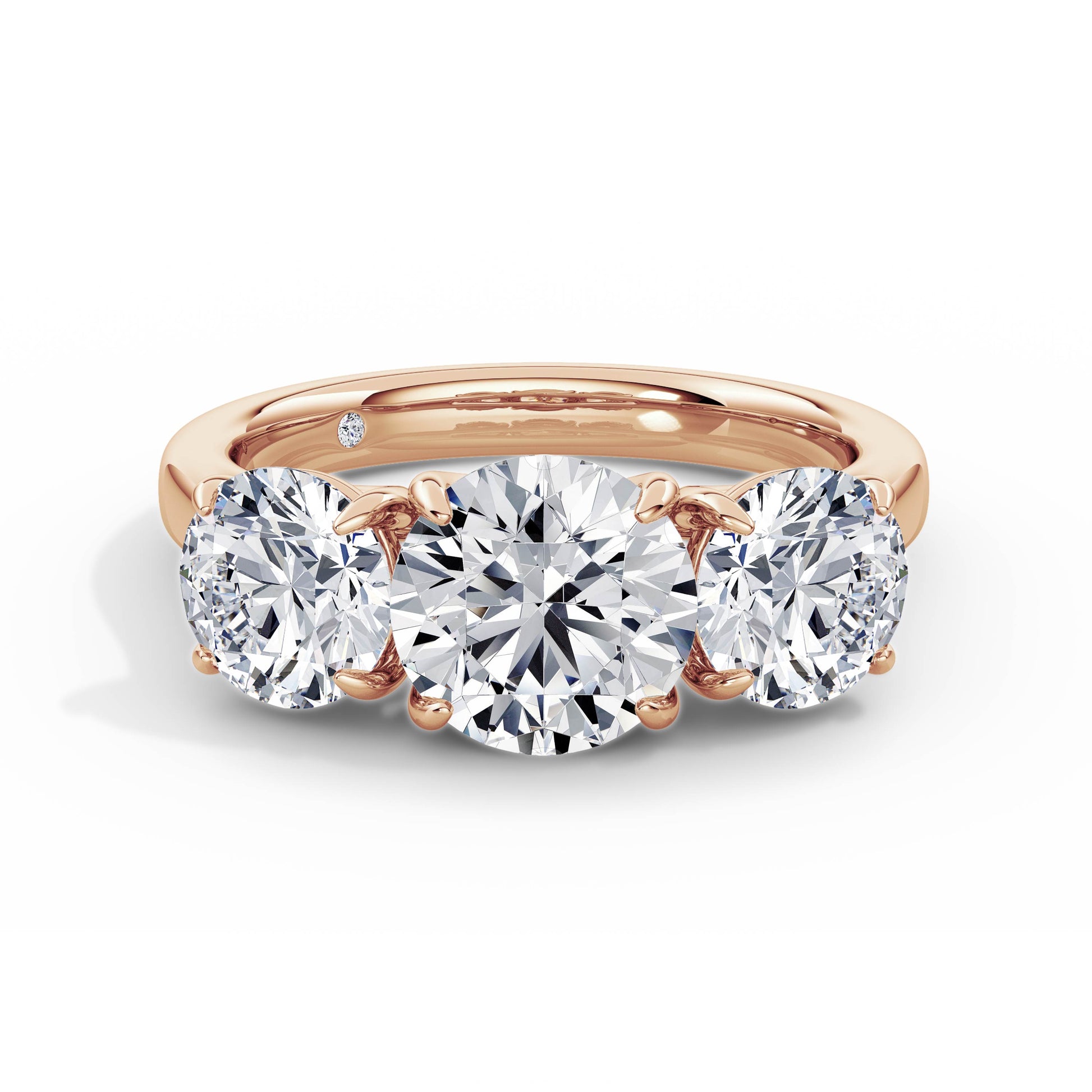 Millie 18k Rose Gold Round Trilogy