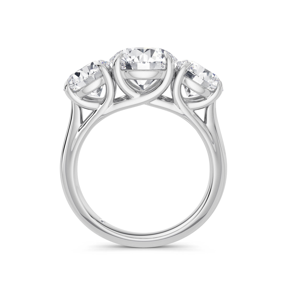 Millie 18k White Gold Round Trilogy