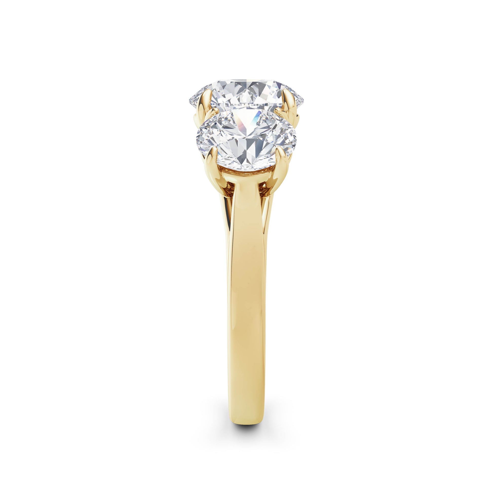 Millie 18k Yellow Gold Round Trilogy