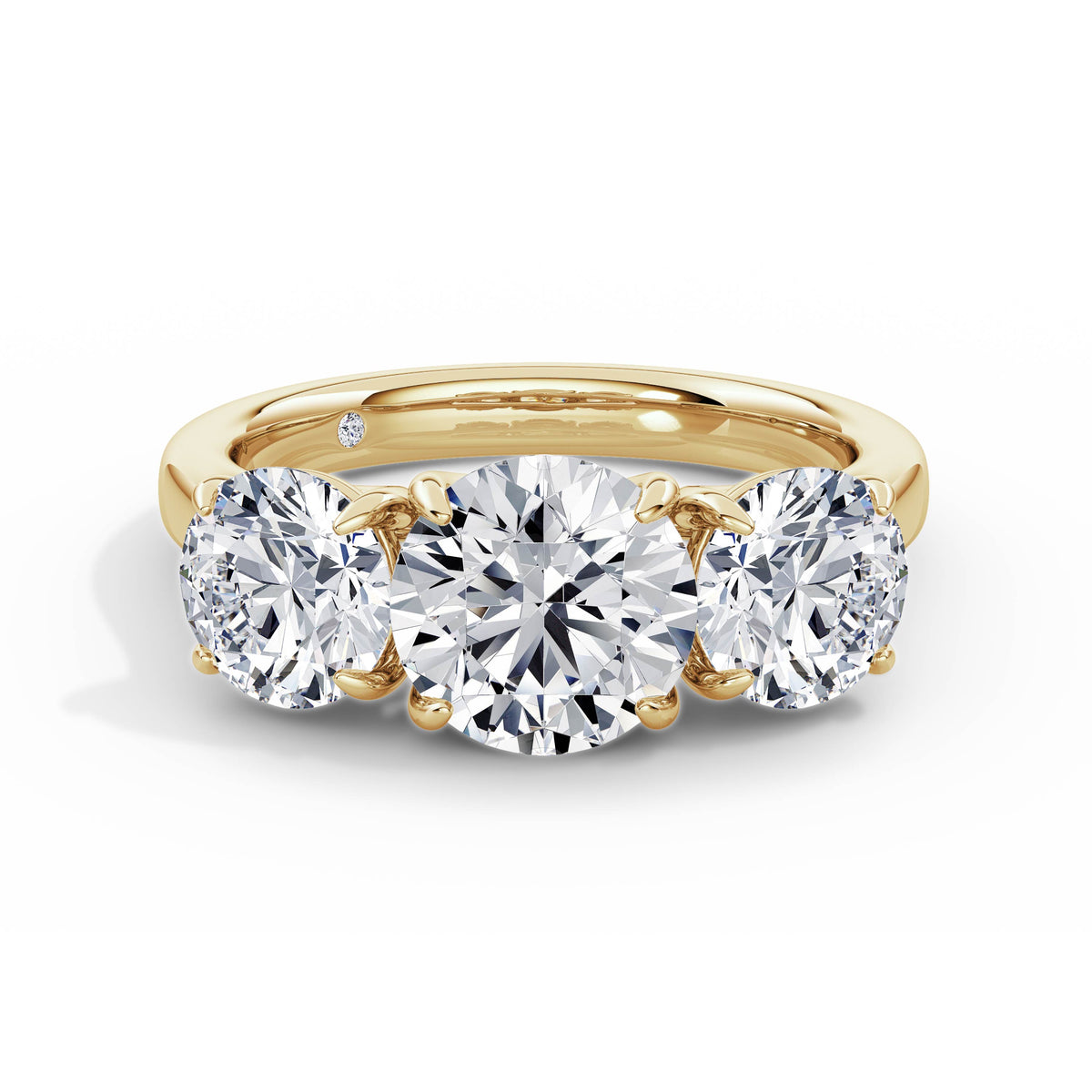 Millie 18k Yellow Gold Round Trilogy