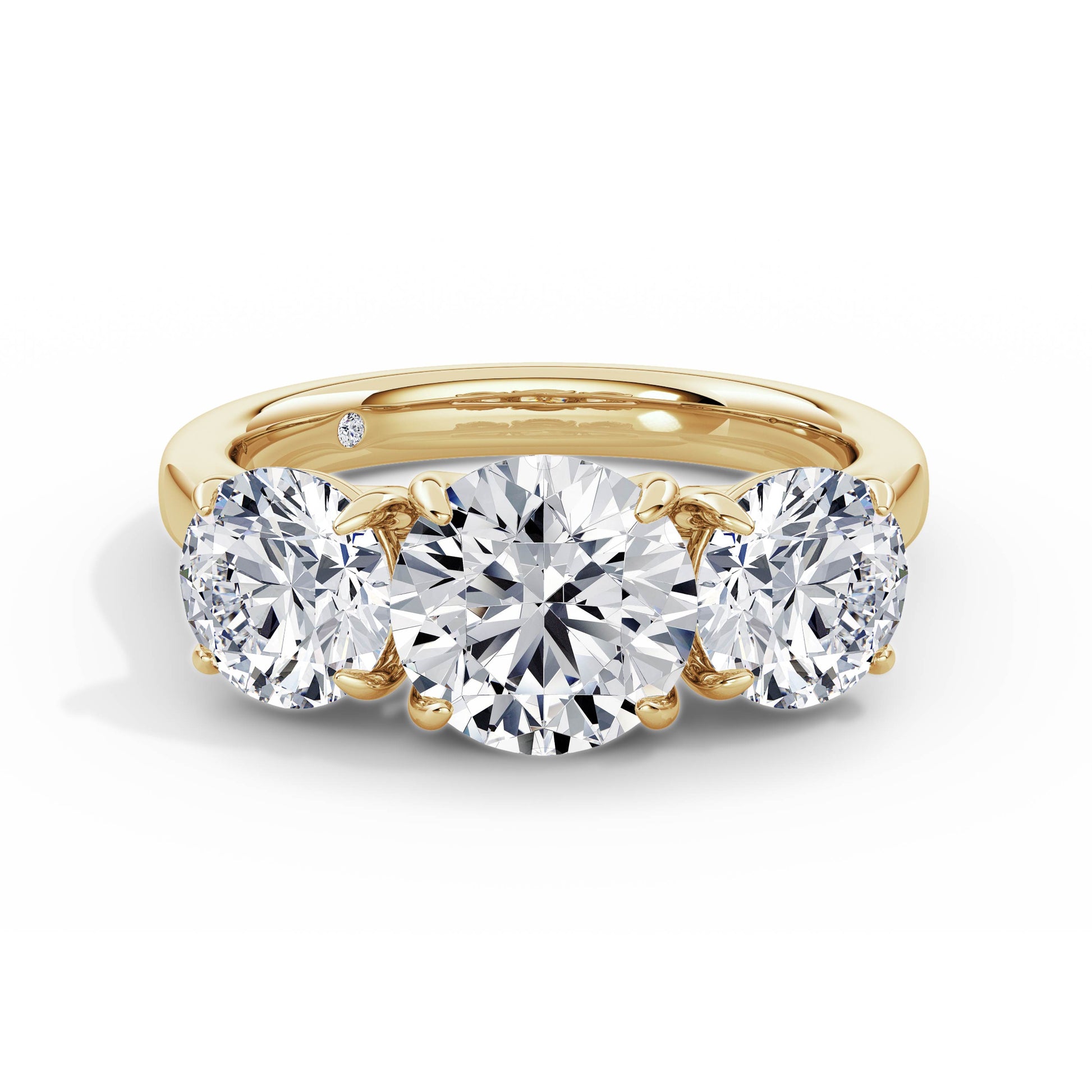Millie 18k Yellow Gold Round Trilogy