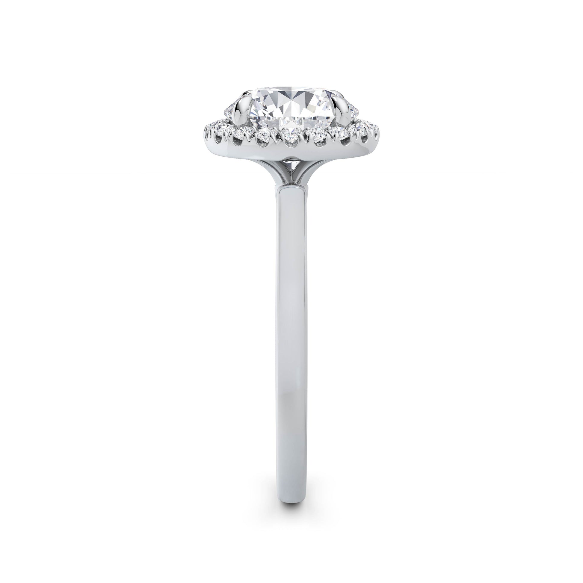 Millie Platinum Round Halo