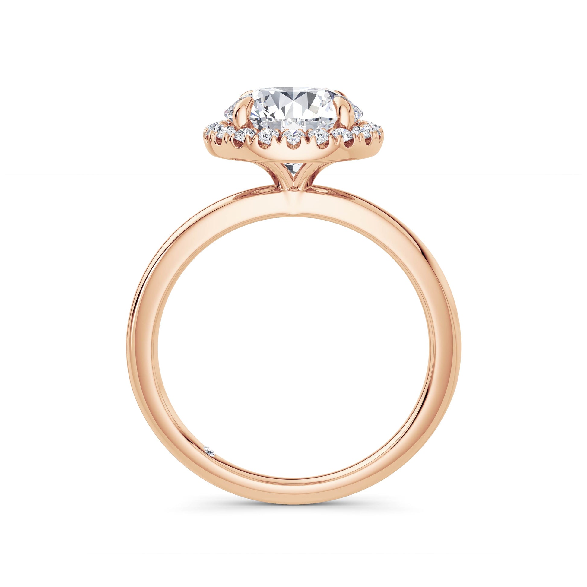 Millie 18k Rose Gold Round Halo