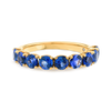 Blue Sapphire 9-Stone White Gold Fashion Ring