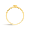 Round Green Emerald Bezel Yellow Gold Fashion Ring