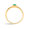 Emerald Green Emerald Bezel Yellow Gold Fashion Ring