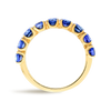 Blue Sapphire 9-Stone White Gold Fashion Ring
