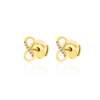 Infinity Lab-Grown Diamond Stud Earrings Yellow Gold
