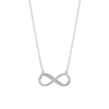 Infinity Natural Diamond Pendant White Gold