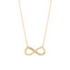 Infinity Natural Diamond Pendant Yellow Gold