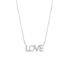 Love Natural Diamond Pendant White Gold
