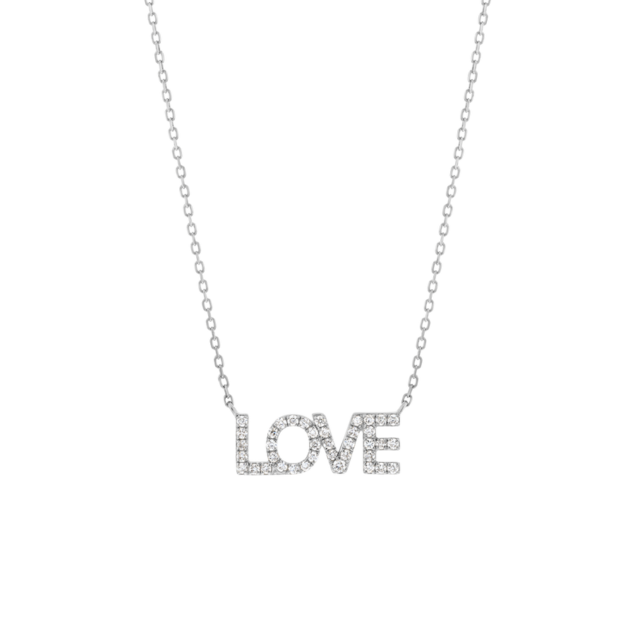 Love Lab-Grown Diamond Pendant White Gold
