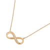 Infinity Natural Diamond Pendant Yellow Gold