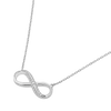 Infinity Natural Diamond Pendant White Gold