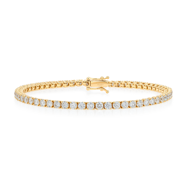 2ct Natural Diamond Tennis Bracelet Yellow Gold