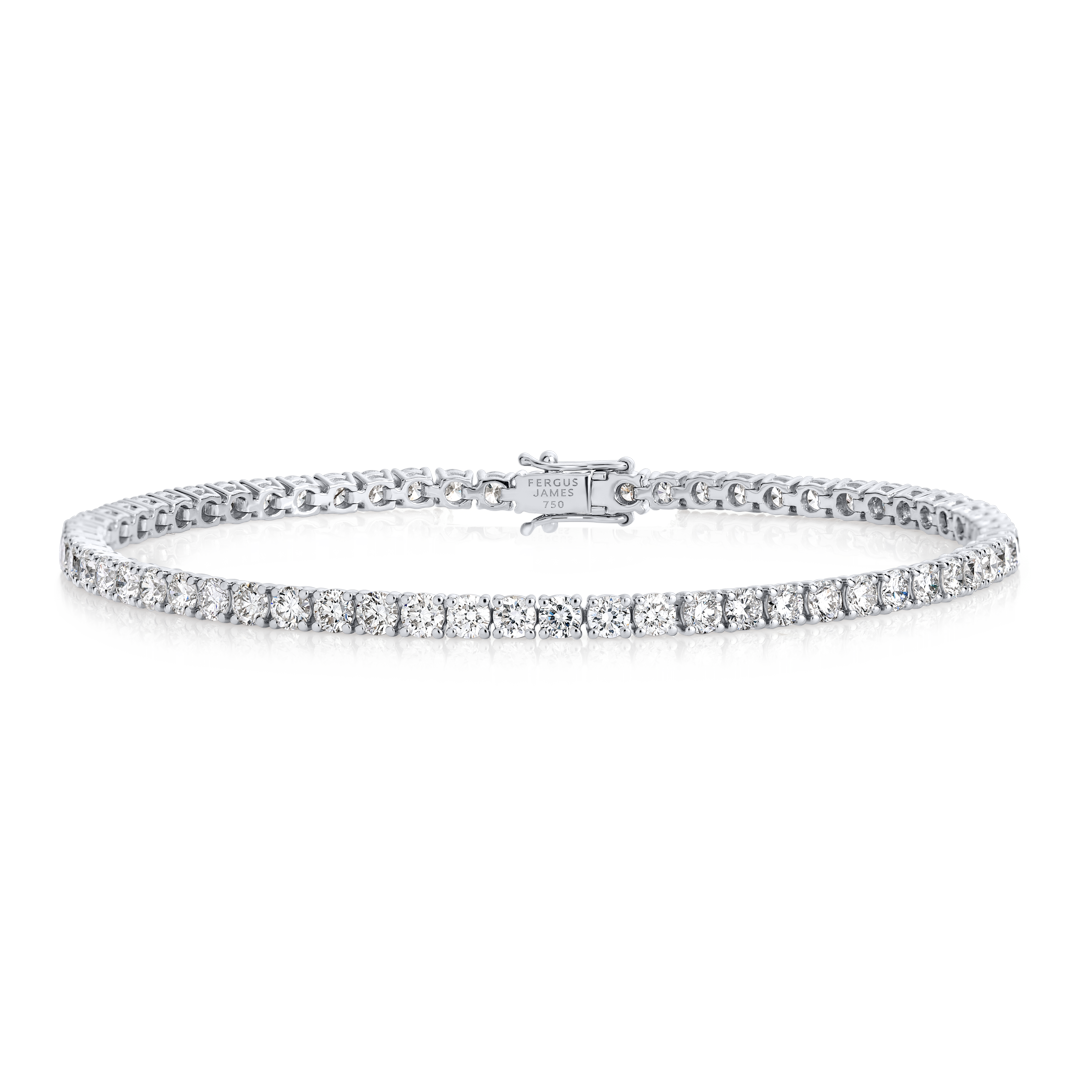 3ct Natural Diamond Tennis Bracelet White Gold