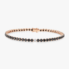 4ct Natural Black Diamond Tennis Bracelet Rose Gold