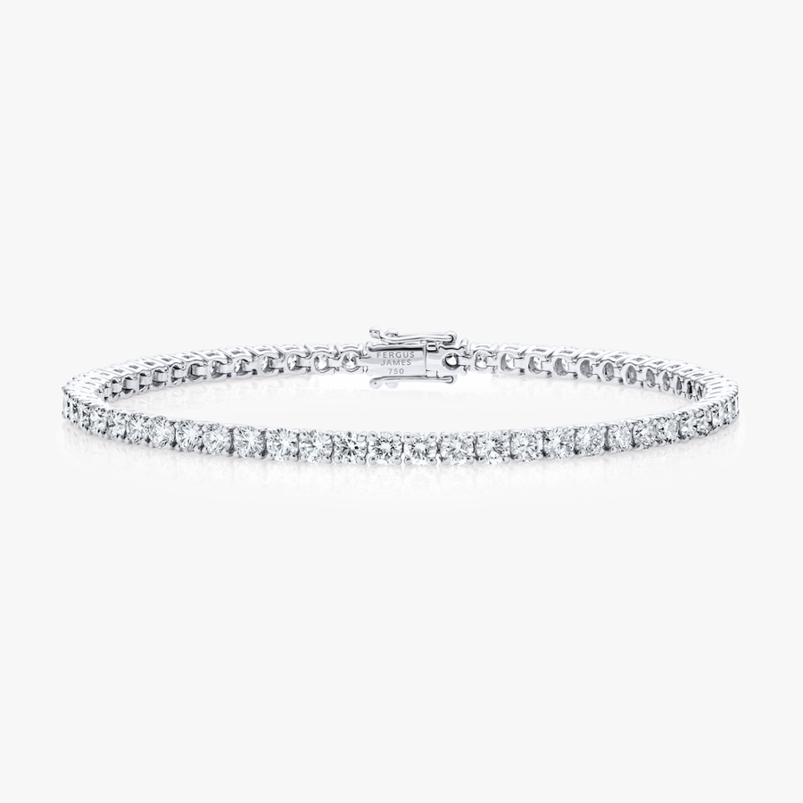 4ct Natural Diamond Tennis Bracelet White Gold
