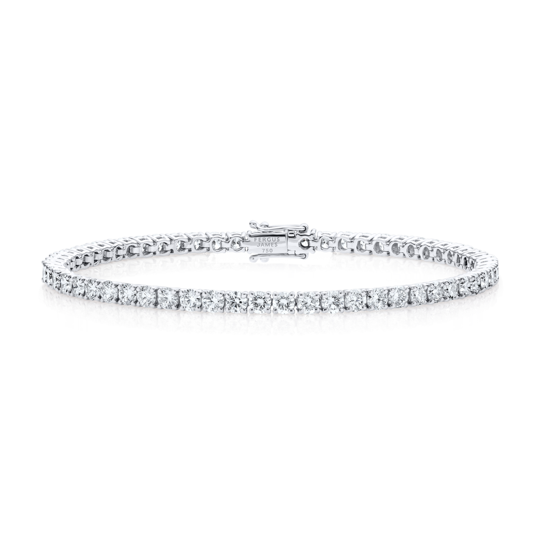 4ct Natural Diamond Tennis Bracelet White Gold