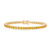 5ct Natural Yellow Sapphire Tennis Bracelet Yellow Gold
