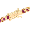 6ct Natural Ruby Tennis Bracelet Yellow Gold