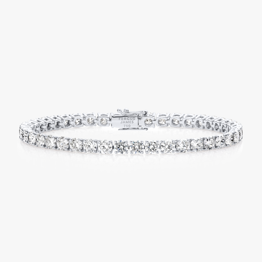 7ct Natural Diamond Tennis Bracelet White Gold