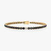 8ct Natural Black Diamond Tennis Bracelet Yellow Gold