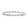 9ct Natural Diamond Tennis Bracelet White Gold