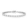 10ct Natural Oval Diamond Tennis Bracelet White Gold