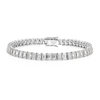 13ct Natural Emerald Diamond Tennis Bracelet White Gold