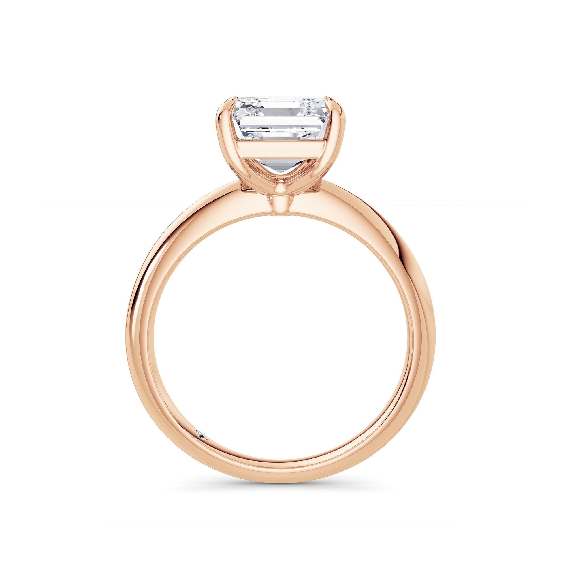 Nicole 18k Rose Gold Asscher Solitaire
