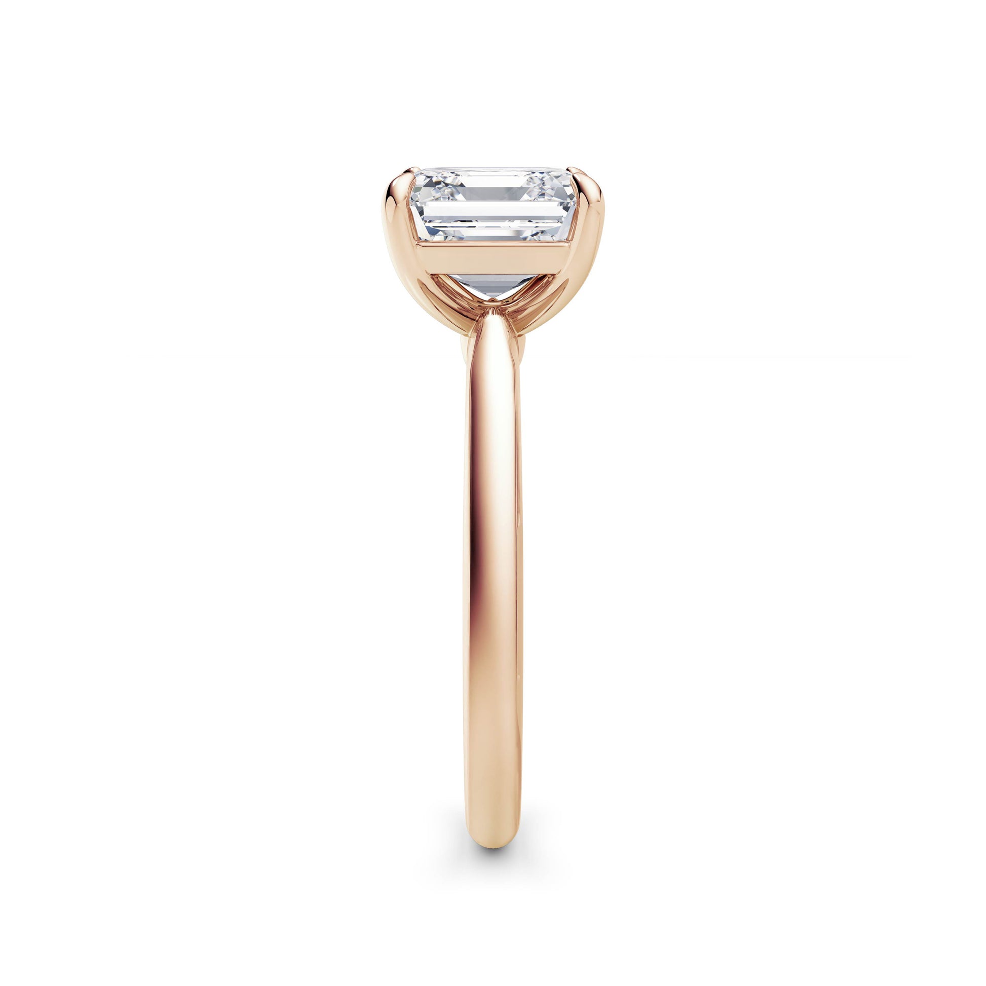 Nicole 18k Rose Gold Asscher Solitaire