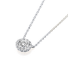 0.5ct Round Lab-Grown Diamond Halo Pendant White Gold