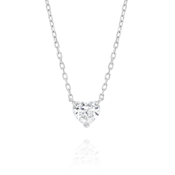 0.3ct Heart Diamond Lab-Grown Pendant White Gold