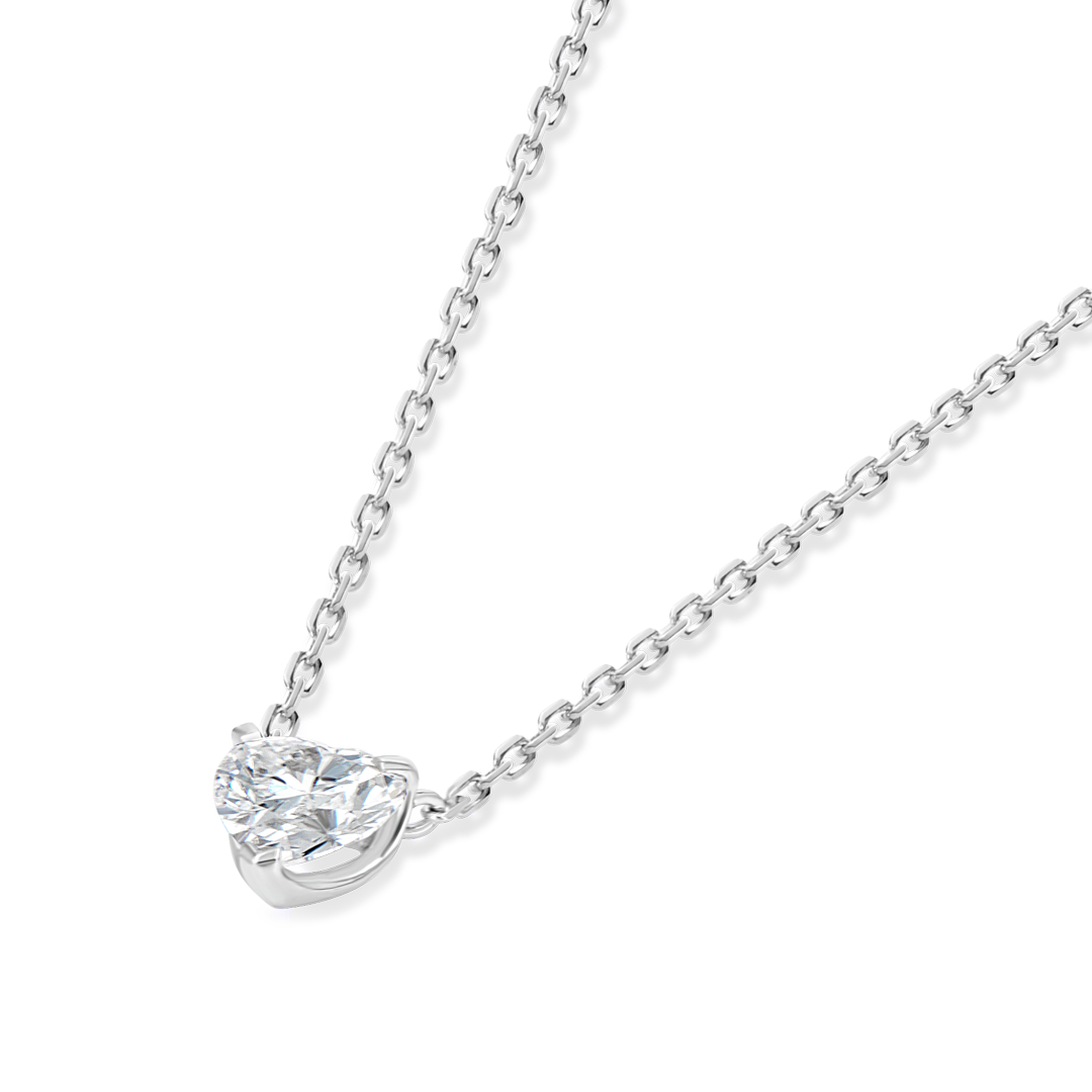 0.3ct Heart Diamond Lab-Grown Pendant White Gold