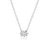 0.3ct Oval Diamond Lab-Grown Pendant White Gold