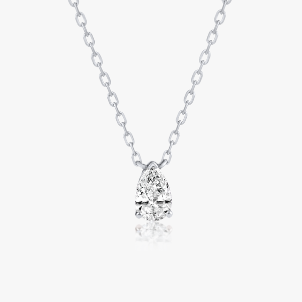 0.3ct Pear Diamond Lab-Grown Pendant White Gold